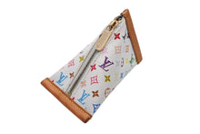 画像をギャラリービューアに読み込む, LOUIS VUITTON ルイヴィトン コインケース ベルランゴ モノグラム マルチカラー M58028 ホワイト ゴールド金具 美品 中古 4b008133