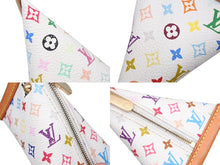 画像をギャラリービューアに読み込む, LOUIS VUITTON ルイヴィトン コインケース ベルランゴ モノグラム マルチカラー M58028 ホワイト ゴールド金具 美品 中古 4b008133