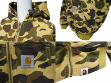 画像をギャラリービューアに読み込む, 極美品 A BATHING APE アベイシングエイプ × CARHARTT カーハート ACTIVE JACKET アクティブジャケット 中綿 ACE-04703 サイズM イエローカモ