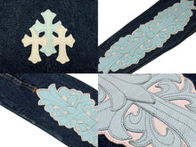 画像をギャラリービューアに読み込む, 極美品 CHROME HEARTS クロムハーツ × LEVI'S リーバイス デニムジャケット フローラル クロスパッチ デニムジャケット サイズ10Y 中古 4b008137