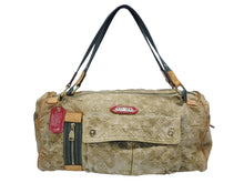 Load image into Gallery viewer, LOUIS VUITTON ルイヴィトン リス ボストンバッグ M95771 カーキ 村上隆 モノグラモフラージュ デニム 08AW 良品 中古 4b005762