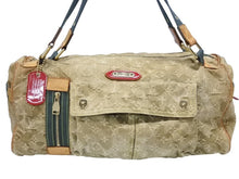 Load image into Gallery viewer, LOUIS VUITTON ルイヴィトン リス ボストンバッグ M95771 カーキ 村上隆 モノグラモフラージュ デニム 08AW 良品 中古 4b005762