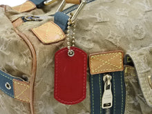 Load image into Gallery viewer, LOUIS VUITTON ルイヴィトン リス ボストンバッグ M95771 カーキ 村上隆 モノグラモフラージュ デニム 08AW 良品 中古 4b005762