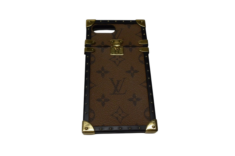 LOUIS VUITTON Louis Vuitton Smartphone Case M64487 Brown Monogram Canvas Plastic BC1137 Good Condition Used 4b000814