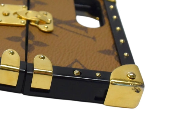 LOUIS VUITTON ルイ・ヴィトン スマホケース M64487 ブラウン モノグラムキャンバス プラスチック BC1137 美品 中古 4b000814