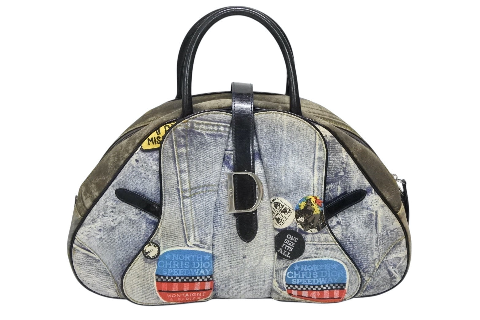 CHRISTIAN DIOR クリスチャンディオール ダブルサドル ボストンバッグ