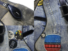 画像をギャラリービューアに読み込む, CHRISTIAN DIOR クリスチャンディオール ダブルサドル ボストンバッグ Y2K デニム ブラック ブルー マルチカラー 美品 中古 4b008140