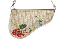 Load image into Gallery viewer, CHRISTIAN DIOR クリスチャンディオール サドルバッグ エンブロイダリー ガリアーノ期 ハンドバッグ ベージュ 良品 中古 4b008141