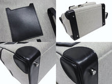 画像をギャラリービューアに読み込む, HERMES エルメス オータクロア40 カーゴ ハンドバッグ トワルアッシュ ヴォーエバーカーフ エクリュ ブラック Z刻印 2021年 SV金具 美品 中古 4b008142