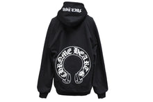 画像をギャラリービューアに読み込む, 極美品 CHROME HEARTS クロムハーツ OLD Horseshoe Hoodie オールドモデル ホースシュー サーマル パーカーサイズM ブラック 中古 4b008144