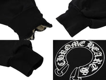 画像をギャラリービューアに読み込む, 極美品 CHROME HEARTS クロムハーツ OLD Horseshoe Hoodie オールドモデル ホースシュー サーマル パーカーサイズM ブラック 中古 4b008144
