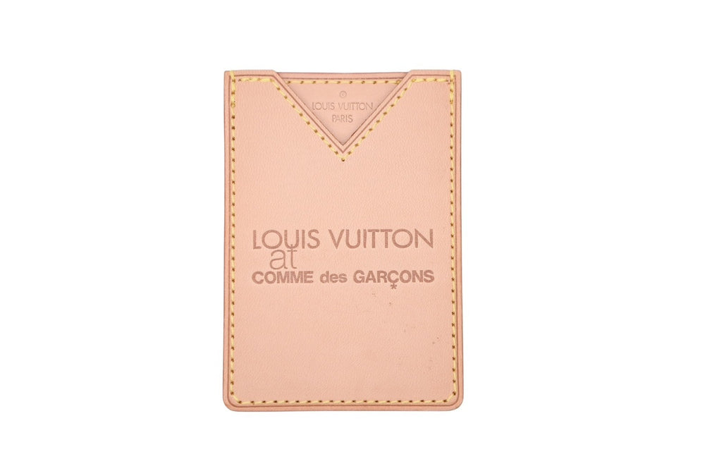 LOUISVUITTON × COMMEdesGARCONS ルイヴィトン コムデギャルソン ノベルティ レザーカードケース ブラウン ヌメ革 美品 中古 4b008145