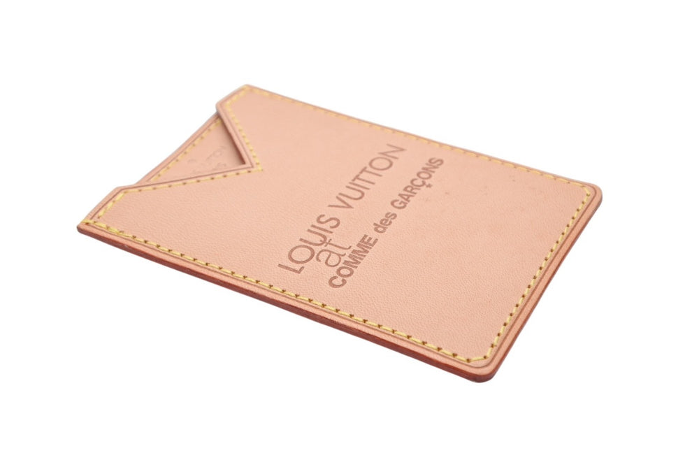 LOUISVUITTON × COMMEdesGARCONS ルイヴィトン コムデギャルソン ノベルティ レザーカードケース ブラウン ヌメ革 美品 中古 4b008145