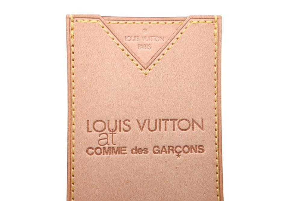 LOUISVUITTON × COMMEdesGARCONS ルイヴィトン コムデギャルソン ノベルティ レザーカードケース ブラウン ヌメ革 美品 中古 4b008145