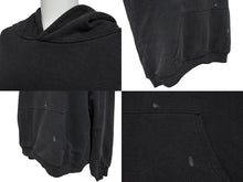 画像をギャラリービューアに読み込む, CHROME HEARTS クロムハーツ OLD Horseshoe Hoodie オールドモデル ホースシュー 袖プリント プルオーバーパーカーサイズM ブラック 美品 中古 4b008152