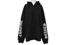 Load image into Gallery viewer, 極美品 CHROME HEARTS クロムハーツ OLD Horseshoe Hoodie オールドモデル ホースシュー 袖プリント パーカーサイズM ブラック 中古 4b008153