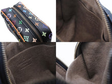 Load image into Gallery viewer, LOUIS VUITTON ルイヴィトン モノグラム マルチカラー ポシェットコスメティック M47355 ゴールド金具 ノワール ブラック 美品 中古 4b008155