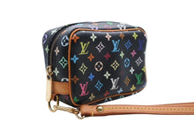 Load image into Gallery viewer, LOUIS VUITTON ルイヴィトン モノグラム マルチカラー ポシェットコスメティック M47355 ゴールド金具 ノワール ブラック 美品 中古 4b008155