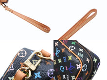Load image into Gallery viewer, LOUIS VUITTON ルイヴィトン モノグラム マルチカラー ポシェットコスメティック M47355 ゴールド金具 ノワール ブラック 美品 中古 4b008155