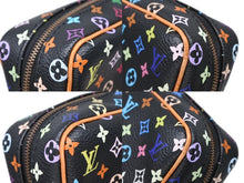 Load image into Gallery viewer, LOUIS VUITTON ルイヴィトン モノグラム マルチカラー ポシェットコスメティック M47355 ゴールド金具 ノワール ブラック 美品 中古 4b008155