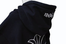 画像をギャラリービューアに読み込む, CHROME HEARTS クロムハーツ OLD オールドモデル CHクロス サーマル パーカー サイズM ブラック 美品 中古 4b008163