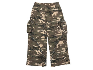 新品未使用 FFFPOSTALSERVICE ポスタルサービス Wide Back Zip Cargo Pants ワイドバック ジップカーゴパンツ サイズ38 カモフラ柄 中古 4b008168