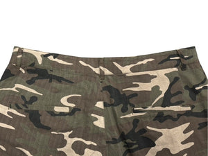 新品未使用 FFFPOSTALSERVICE ポスタルサービス Wide Back Zip Cargo Pants ワイドバック ジップカーゴパンツ サイズ38 カモフラ柄 中古 4b008168