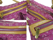 画像をギャラリービューアに読み込む, LOUIS VUITTON ルイヴィトン バギーPM ショルダーバッグ M95212 モノグラム デニム レザー ピンク ゴールド金具 美品 中古 4b008172