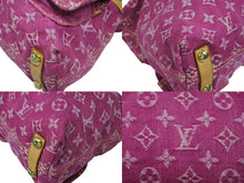 画像をギャラリービューアに読み込む, LOUIS VUITTON ルイヴィトン バギーPM ショルダーバッグ M95212 モノグラム デニム レザー ピンク ゴールド金具 美品 中古 4b008172
