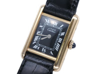 画像をギャラリービューアに読み込む, CARTIER カルティエ マストタンク ヴェルメイユ SM 腕時計 レディース 手巻き オーバーホル済み 型押し フェンディベルト 美品 中古 4b008173