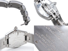 画像をギャラリービューアに読み込む, CARTIER カルティエ ロードスターLM 腕時計 W62004V3 ステンレススチール シルバー ブラック オートマティック 自動巻 美品 中古 4b008176