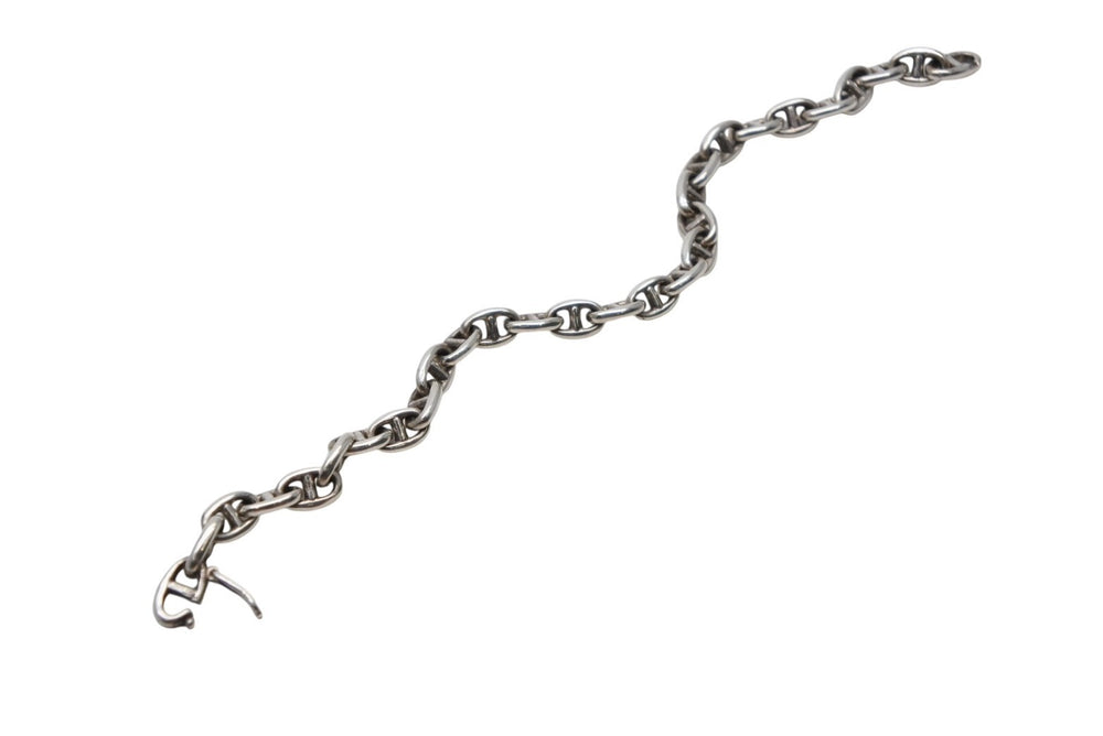 極美品 HERMES エルメス ヴィンテージ Chaine d'Ancre シェーヌダンクル TPM ブレスレット 29コマ 重量約14.0g シルバ−925 中古 4b008178