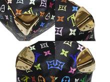 画像をギャラリービューアに読み込む, 新品同様 LOUIS VUITTON ルイヴィトン キーポル 45 ボストンバッグ M92640 モノグラム マルチカラー ブラック 村上隆 中古 4b008184