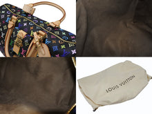 画像をギャラリービューアに読み込む, 新品同様 LOUIS VUITTON ルイヴィトン キーポル 45 ボストンバッグ M92640 モノグラム マルチカラー ブラック 村上隆 中古 4b008184