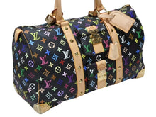 画像をギャラリービューアに読み込む, 新品同様 LOUIS VUITTON ルイヴィトン キーポル 45 ボストンバッグ M92640 モノグラム マルチカラー ブラック 村上隆 中古 4b008184