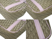 画像をギャラリービューアに読み込む, CHRISTIAN DIOR クリスチャンディオール トロッターライン ハンドバッグ ロゴプレート 03-BM-0056 ベージュ ピンク 美品 中古 4b008186