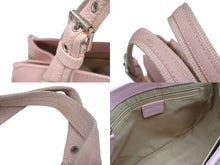 画像をギャラリービューアに読み込む, CHRISTIAN DIOR クリスチャンディオール トロッターライン ハンドバッグ ロゴプレート 03-BM-0056 ベージュ ピンク 美品 中古 4b008186