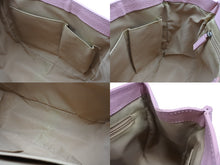 画像をギャラリービューアに読み込む, CHRISTIAN DIOR クリスチャンディオール トロッターライン ハンドバッグ ロゴプレート 03-BM-0056 ベージュ ピンク 美品 中古 4b008186