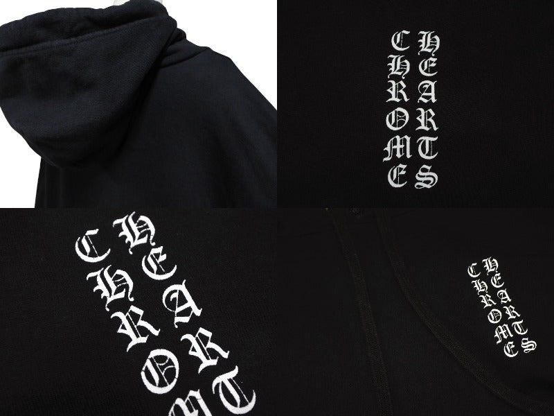 CHROME HEARTS Sleeve Print Pullover Parka Hoodie Size XL Black Good Condition Used 4b008187