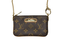 Load image into Gallery viewer, 新品未使用 LOUIS VUITTON ルイヴィトン ポーチ ミニバッグ チェーン M60095 ポシェットミラPM ブラウン ゴールド金具 中古 4b008188