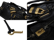 画像をギャラリービューアに読み込む, Chloe クロエ ハンドバッグ パディントン ワンショルダーバッグ ブラック レザー 7ESA02 ゴールド金具 美品 中古 4b008189