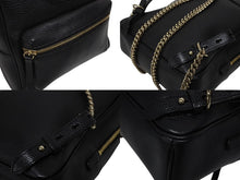 画像をギャラリービューアに読み込む, 極美品 GUCCI グッチ ソーホー インターロッキングG リュック 431570 520981 レザー ブラック ゴールド金具 中古 4b008190