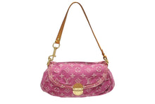 画像をギャラリービューアに読み込む, 極美品 LOUIS VUITTON ルイヴィトン ミニプリーティ ワンショルダーバッグ M95216 モノグラム デニム ピンク 中古 4b008191