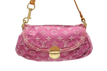 画像をギャラリービューアに読み込む, 極美品 LOUIS VUITTON ルイヴィトン ミニプリーティ ワンショルダーバッグ M95216 モノグラム デニム ピンク 中古 4b008191