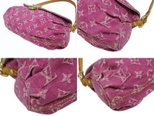画像をギャラリービューアに読み込む, 極美品 LOUIS VUITTON ルイヴィトン ミニプリーティ ワンショルダーバッグ M95216 モノグラム デニム ピンク 中古 4b008191