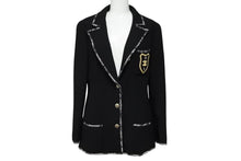 画像をギャラリービューアに読み込む, 極美品 CHANEL シャネル プラダを着た悪魔 カールラガーフェルド期 ココマーク テーラードジャケット ブラック サイズ38 P24952V12963 中古 4b008194