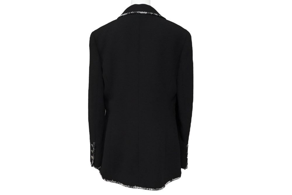 極美品 CHANEL シャネル プラダを着た悪魔 カールラガーフェルド期 ココマーク テーラードジャケット ブラック サイズ38 P24952V12963 中古 4b008194