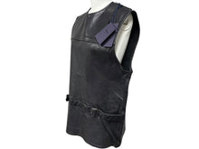 画像をギャラリービューアに読み込む, PRADA プラダ ベルテッドプルオーバー レザーベスト UPC194 サイズ48 カーフスキン トライアングルパッチ ブラック 美品 中古 4b008195
