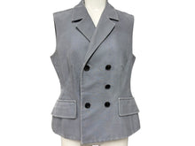 画像をギャラリービューアに読み込む, Christian Dior クリスチャンディオール ダブルブレスト ベスト ブルータザール 021G05A6005 グレー シルク サイズ 38 良品 中古 4b008196