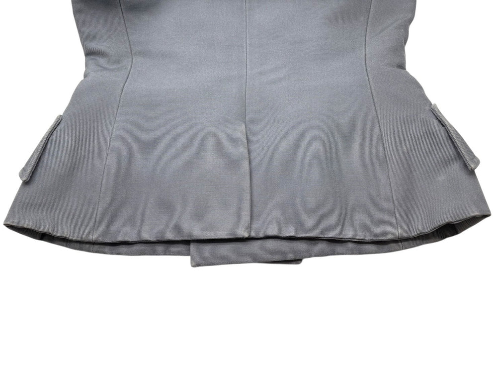 Christian Dior クリスチャンディオール ダブルブレスト ベスト ブルータザール 021G05A6005 グレー シルク サイズ 38 良品 中古 4b008196
